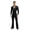 Black, variant on Men Latin Dance Figure Skating Rhinestones Leotard V Neck Long Sleeve Satin Patchwork with Tassel Flared Pants Black M