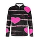 thumbnail image 4 of Blusa y camisa de manga larga con cuello vuelto para hombre, jersey de solapa con cremallera de manga larga, blusa informal con estampado de San Valentín para hombre, blusa de poliéster, 4 of 5