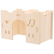 CCOCC Wooden Hamster Habitat Guinea Pig Hideout Mouse Hamster Hideaway House
