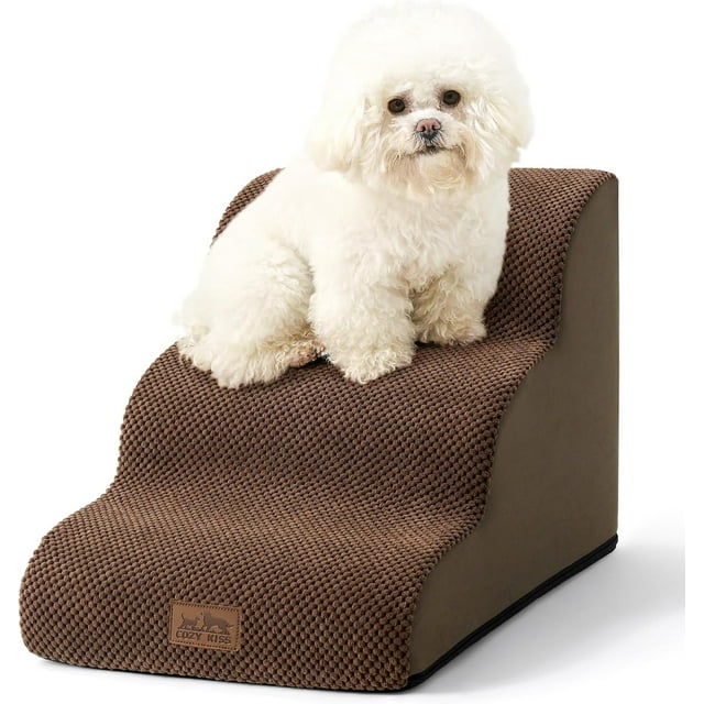 Dog Stairs for Small Dogs .” H Pet Step with Leakproof Cover High Density Foam Cat Ramp for Couch Sofa or Chair Lightweight Durable Comfort .x.x Step
