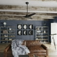 thumbnail image 2 of Hunter 52 inch Outdoor or Indoor Ceiling Fan No Light - Black Ceiling Fan without Light, For Patio, Porch, Garage, or Living Room, Standard Mount, 3 Blades, Wall Control - Mosley 52616, Matte Black, 2 of 17