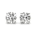 thumbnail image 5 of JewelMore 1/6 Carat - 6 Carat | 14K White Gold | Lab Grown Diamond Solitaire Stud Earrings | Round Shape Screw Back Prong Setting |(IGI Certified 1.00 ct & up)| Earrings, 5 of 6