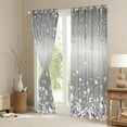 thumbnail image 3 of Homewish Chic Diamond Black Out Curtains,Glitter Print Curtains Pack of 2 (42x63 Each),Gray Silver Bedroom Curtains For Girls Kids,Super Cozy Room Decor, 3 of 6