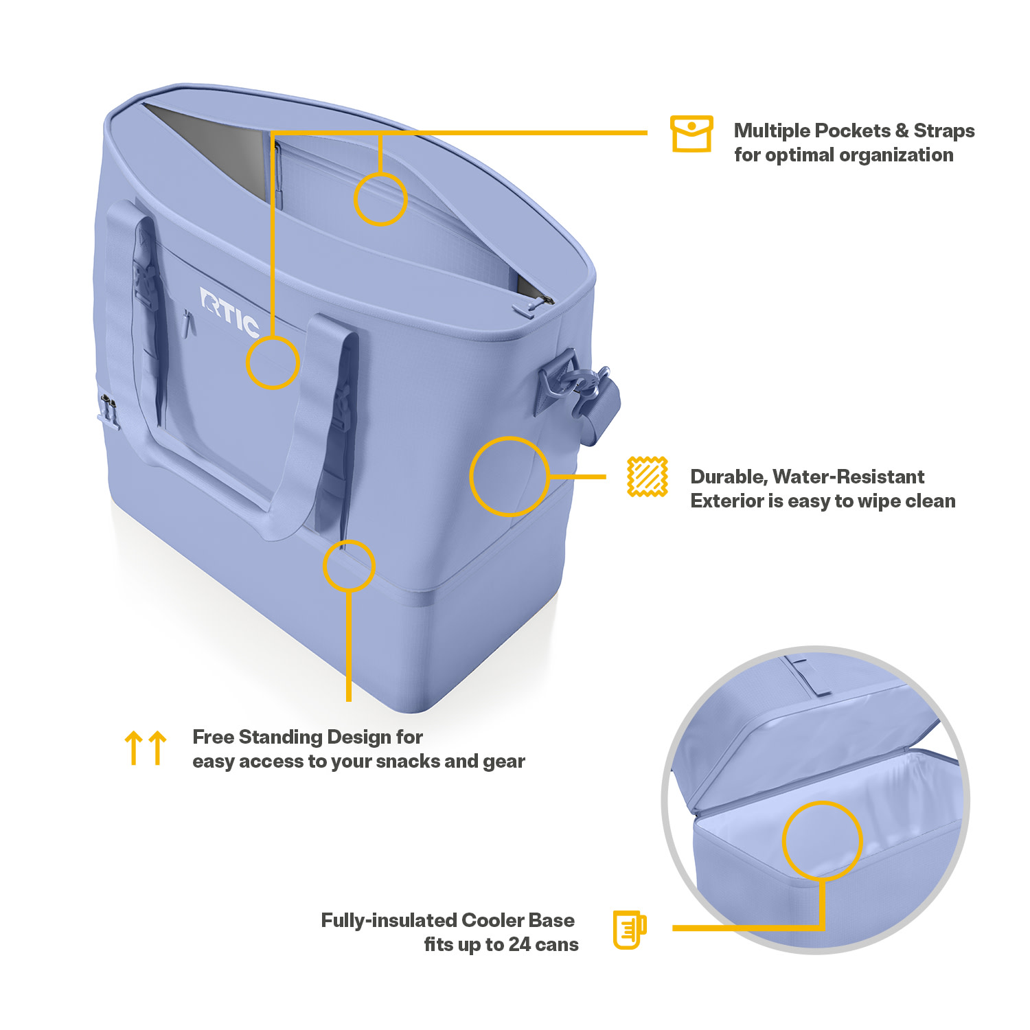 RTIC 24-Can 2-in-1 Chillout Hybrid Cooler Bag photo 3