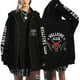 thumbnail image 1 of stranger anime zip-up hoodie long sleeve casual oversized sweatshirt L, 1 of 2