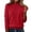 Red, variant on Women's Jacquard Sweater, Crewneck Long Sleeve Pullover, Soft Woven Top with Pattern, Loose Fit Elegant Blouse, Fall Winter Casual Work Sweater Black XXL