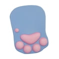 thumbnail image 3 of Alfombrilla de ratón con forma de pata de gato, antideslizante, suave, creativa, práctica y bonita. Azul, 3 of 9