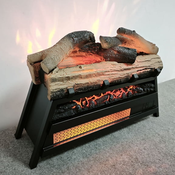 23 inch Electric Fireplace 3D Log set insert, Infrared Fireplace Heater for Indoor