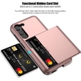 thumbnail image 2 of Samsung S23 Case with Card Holder 5G 6.1 inch Slim Dual Layer Heavy Duty Protective Galaxy S23 Case Hidden Card Slot Wallet Case for Samsung S23(Rose Gold), 2 of 14