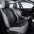 thumbnail image 3 of FLORICH Waterproof Leather Seat Cover Full Set, Universal Auto Seat Protectors for Sedans & Compact SUVs, Airbag Compatible, Gray & Black, 3 of 9