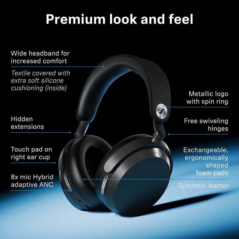 Sennheiser MOMENTUM 5 Wireless Noise Cancelling Headphones, Black