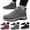 Black, variant on Snow Boots for Women Winter Fleece Lined Ankle Booties Waterproof Lace up High Top Sneakers Shoes for Outfoor Hiking Walking Red 8