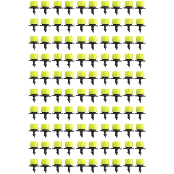 TOP! 100Pcs 1/4Inch Adjustable Micro-Type Drip Irrigation System Watering Sprinklers Anti-Clogging Emitter Garden Supplies
