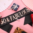 thumbnail image 5 of 50.o y fabuloso 50.o y fabuloso 50.o cumpleaños decoraciones tiara decoraciones de fiesta de cumpleaños accesorios para decoraciones de 50.o cumpleaños de mujeres (oro rosa), 5 of 5