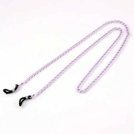 61CM Length Pink Alloy Twisted Chain Eyeglasses Retainer w Rubber Tip