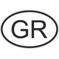 thumbnail image 1 of Autocollant Drapeau Ovale Code Pays Voiture Moto Grece Grec Gr, 1 of 1