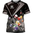 thumbnail image 5 of Personalized 3D Billiard Shirt Custom Name Men Women Team Apparel Pool 8 Ball Flag Tshirt Billiards Shirts Gift (Purple, 5XL), 5 of 8