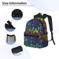 thumbnail image 3 of Yield Magical Mushrooms and Flowers Print Backpack for Women Men, Lightweight Casual Travel Daypack, Classic Basic College Backpack, Middle School Bag, 3 of 5