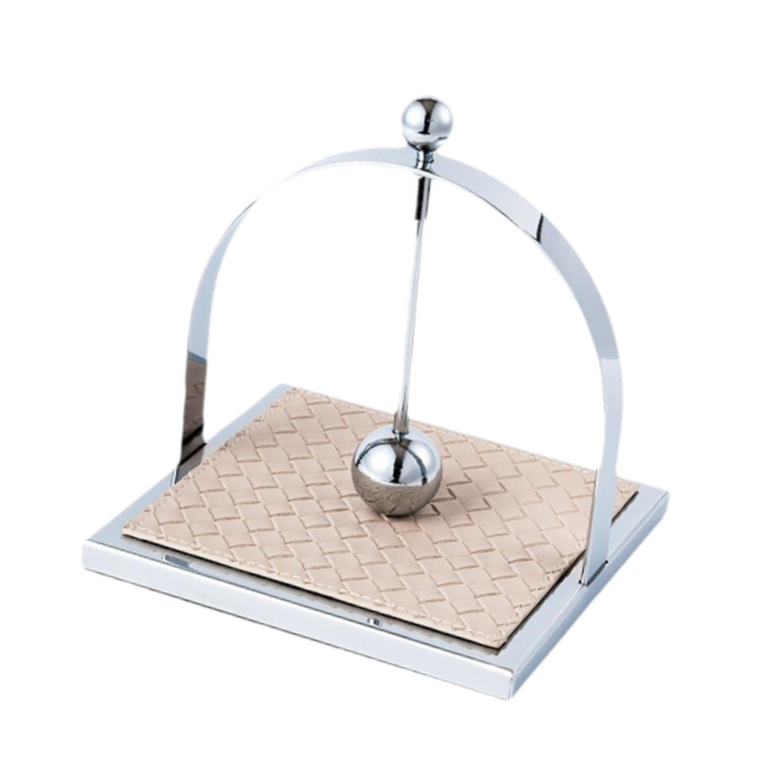 Fiocias Dining Paper Towel Holder Stainless Steel with Weighted Arm Tissue Dispenser for argent