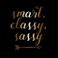 thumbnail image 2 of Matic,Jelena 12x12 Gold Ornate Wood Framed with Double Matting Museum Art Print Titled - Smart Classy Sassy Black Gold, 2 of 4