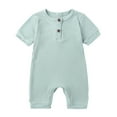 thumbnail image 2 of Riecok Newborn Baby Girl Boy Outfit Easy to Put on and Take Off Long Sleeve Jumpsuits Cute Patterns Loose Loose Print Green 18 Months, 2 of 4