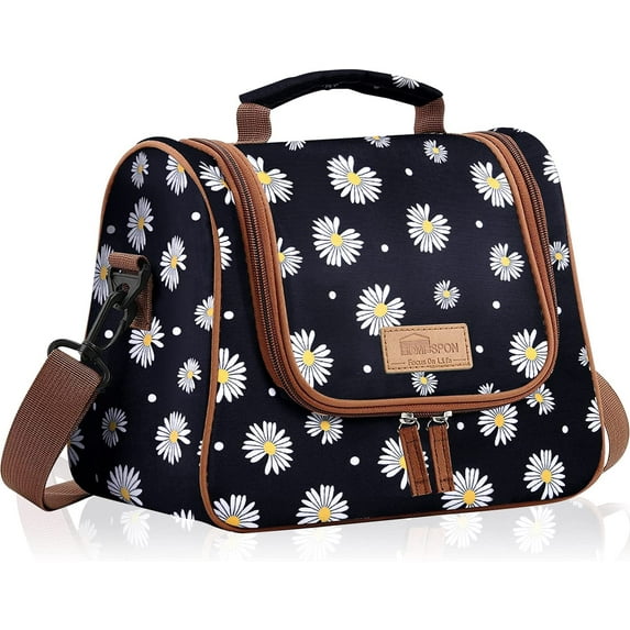 HOMESPON Insulated Lunch Bag Fashionable Cooler Tote Reusable Lunch Box Container with Shoulder Strap for Work Picnic or Travel