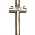 thumbnail image 3 of 4 inch Risen Christ Cross, Walnut w/ Antique Silver inlay, 3 of 3
