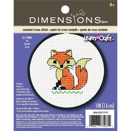 Learn-A-Craft Fox Counted Cross Stitch Kit-3