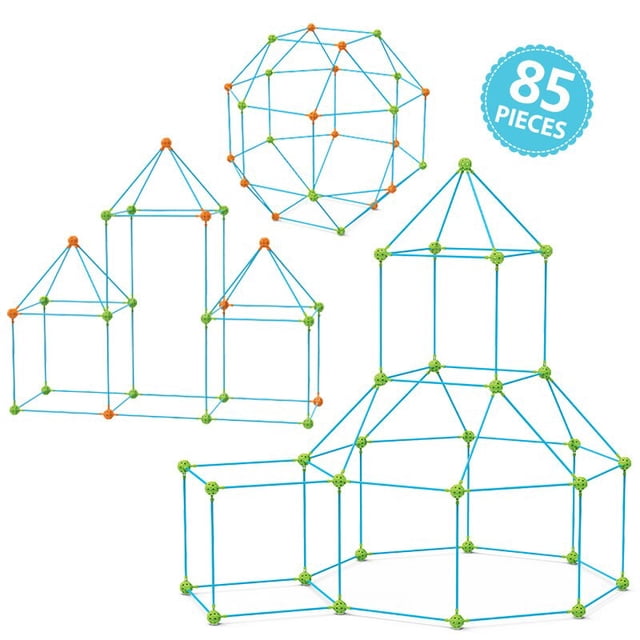 Construction Fort Building Castles Tunnels Tents Kit DIY 3D Magination Cultivation Play House Assemble Toys Children Gifts heqiyong LED