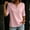 07-Pink, variant on Women's V Neck 3/4 Sleeve Henley Top, Button Detail Casual Loose Tunic Blouse, Solid Color Elbow Sleeve Shirt for Daily Office Casual Wear 01-Black XXL