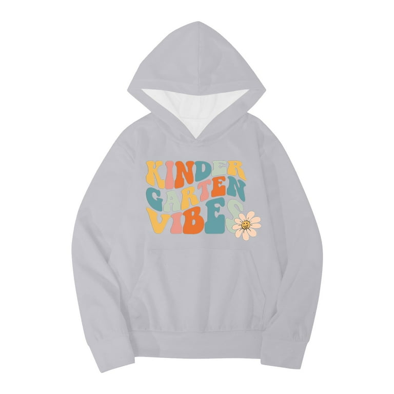 Girls Hoodies Sale Kids Boys Girls Autumn WInter School Season Kindergarten Letter Printed Long Sleeve Hoodie Warm and Comfortable Tops Children s