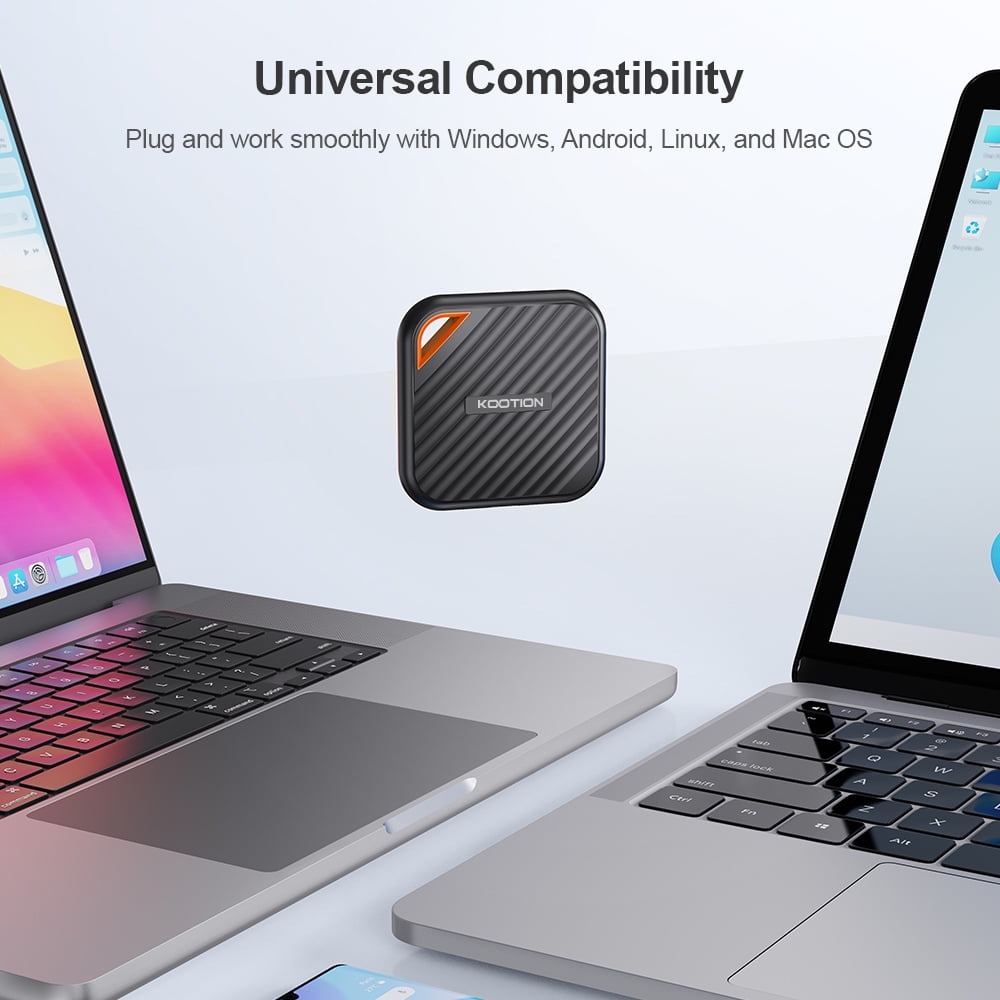 KOOTION 1TB External Portable SSD - Up to 2000MB/s USB-C USB 3.2 Gen 2 for PC Mac Game Console