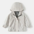 thumbnail image 2 of Hjtefg Boys' Windbreaker Jacket - Lightweight Hooded Zipper Coat for Outdoor Play, Breathable Casual Jacket for School and Daily Wear,Color: Light Gray Size: 10-11 Years, 2 of 3