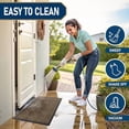 thumbnail image 6 of Buganda Door Mat Outside, Non Slip Rubber Doormat, Low Profile Dirt Trapper Welcome Mat, Heavy Duty Entrance Mat, 35"x23", Brown, 6 of 7