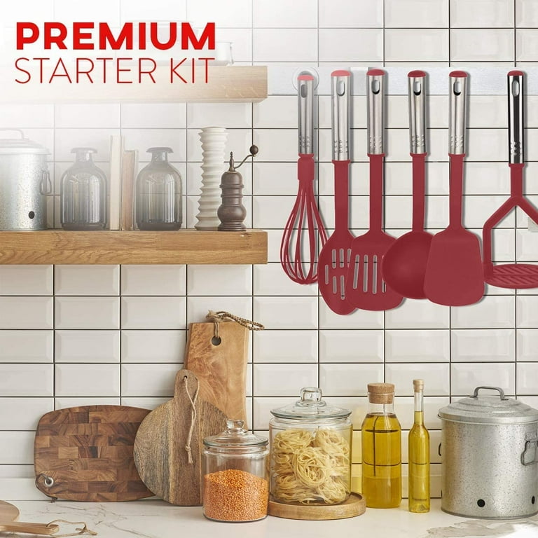  Cooking Utensils Set 35 PCS Kitchen Utensils Set, Nylon and  Stainless Steel Kitchen Gadgets Nonstick and Heat Resistant Home Essentials Kitchen  Accessories, Apartment Must Haves Pots and Pans set : Home