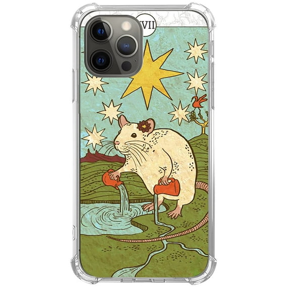 Star Tarot Card Case Compatible with iPhone 12 and 12 Pro,Unique Trendy Design TPU Bumper Cover Case