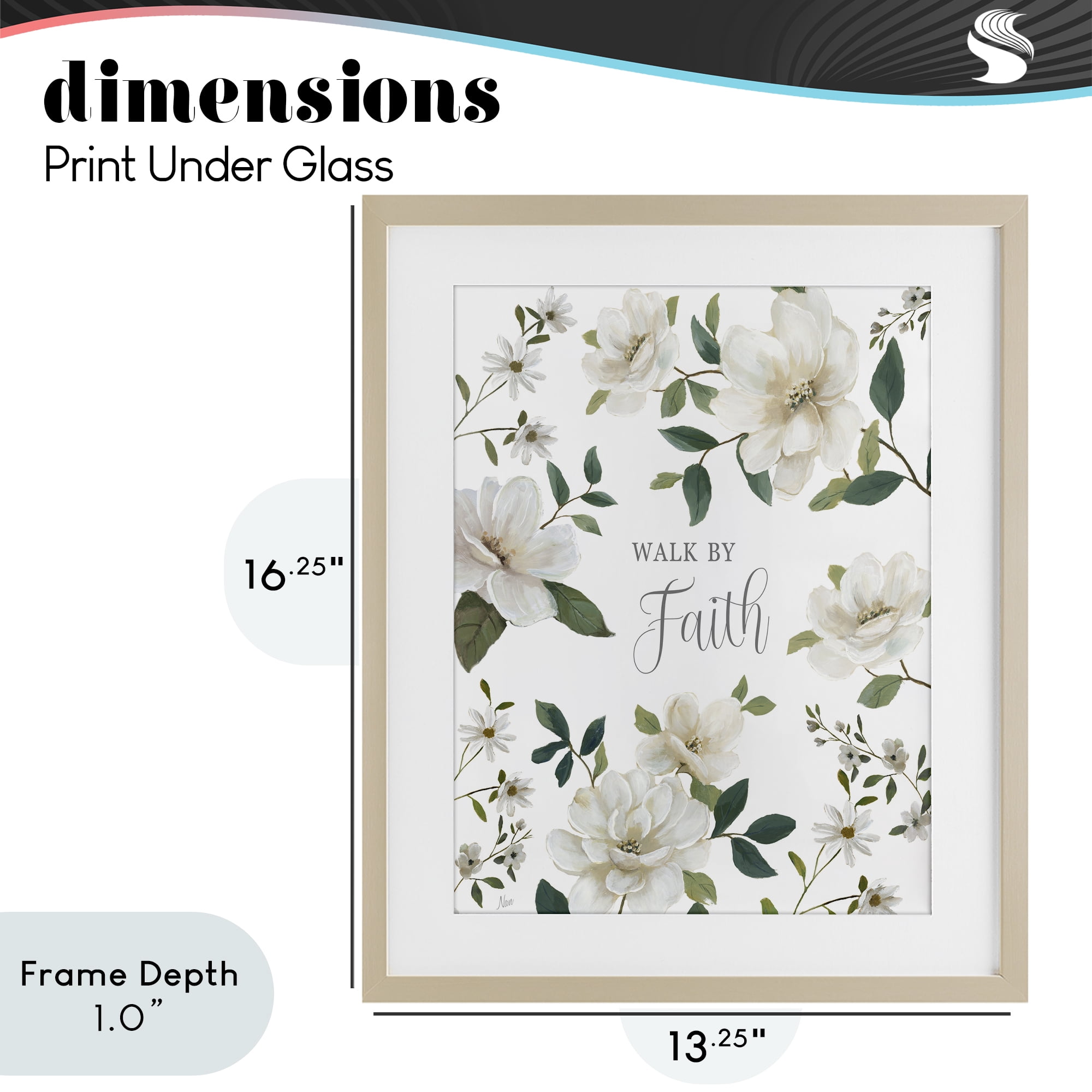 Stupell Industries Floral Walk By Faith Birch Framed Print Under Glass, design by Nan