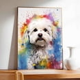 thumbnail image 2 of Maltese Dog Art - Watercolor Style Wall, Home or Apartment Decor - Sweet Poster Print Gift for Puppy Lovers, Dog Lovers, Women, Girls, Kids, Baby Room, Nursery, 2 of 5