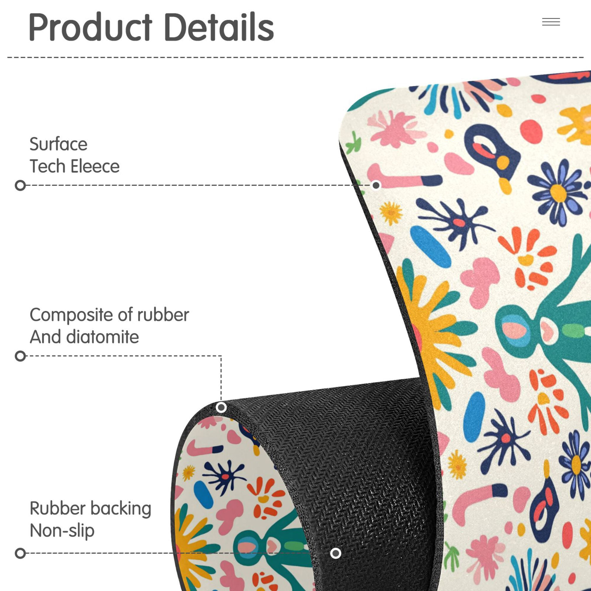 Yayeee Faucet Mat for Kitchen Sink 30" Diatomite Long Splash Guard Pad, Abstract Floral
