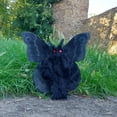 thumbnail image 4 of Peluche Gothic Mothman Cryptid - Animal en Peluche Doux aux Yeux Rouges Brillants, Décoration Intérieure Unique pour les Amateurs de Cryptidés, Cadeau Parfait pour Lit, Commode Ou Étagère 1 Jouet en Peluche, 4 of 6