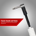 thumbnail image 4 of Cable de Guitarra VOHALO Blanco Rizado 10M 1/4 Pulgada Ángulo Recto a Recto, 4 of 6
