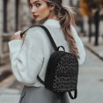thumbnail image 3 of Eheartsgir Dark Gray Leopard Print Mini Backpack with Waterproof Adjustable Strap Small Backpack for Outing, Polyester Ladies Shoulder Backpack for Travel, 3 of 8