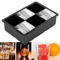thumbnail image 3 of Silicone Ice Cube Maker 6 Cavities Chocolate Candy Tray Mold Kitchen Cooking Tools Black, 3 of 8