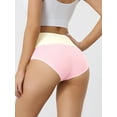 thumbnail image 2 of Unique Bargains Women's High Waist Cotton Underwear Stretch Briefs Tummy Control Panties L Pink, 2 of 6