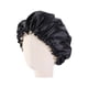 thumbnail image 1 of Gorro de dormir elástico de doble capa para niños, ajustable y con funda para la cabeza (negro), 1 of 6