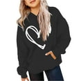 thumbnail image 4 of Mercatoo Youth Girls Prepp1 Hoodies Oversized Cute Heart Graphic Pullover Valentines Day Sweatshirt Kids Trendy Long Sleeve Shirt, 4 of 4