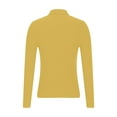 thumbnail image 5 of Miluxas Womens Long Sleeve Shirts Turtleneck Ribbed Knit Slim Fit Lightweight Sweater Fall Dressy Casual Travel Work Tops Yellow XL(XL), 5 of 8