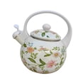 thumbnail image 4 of Hervidor de agua esmaltado con asa, calentador de agua y leche, hervidor de agua con silbido, olla de esmalte floral para oficina, hogar, café y, 4 of 8