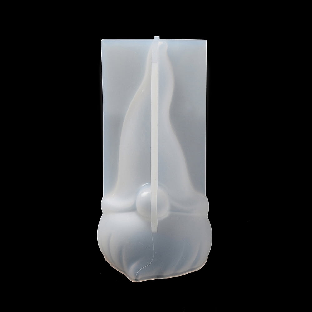 DIY Christmas Gnome Display Statue Silicone Molds Portrait Sculpture Resin Casting Molds for UV Resin Epoxy Resin Craft Making White 133x66x70mm