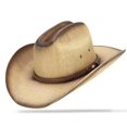 thumbnail image 1 of Sombrero vaquero OIERNFE unisex de paja, ala ancha, caqui, 1 of 6